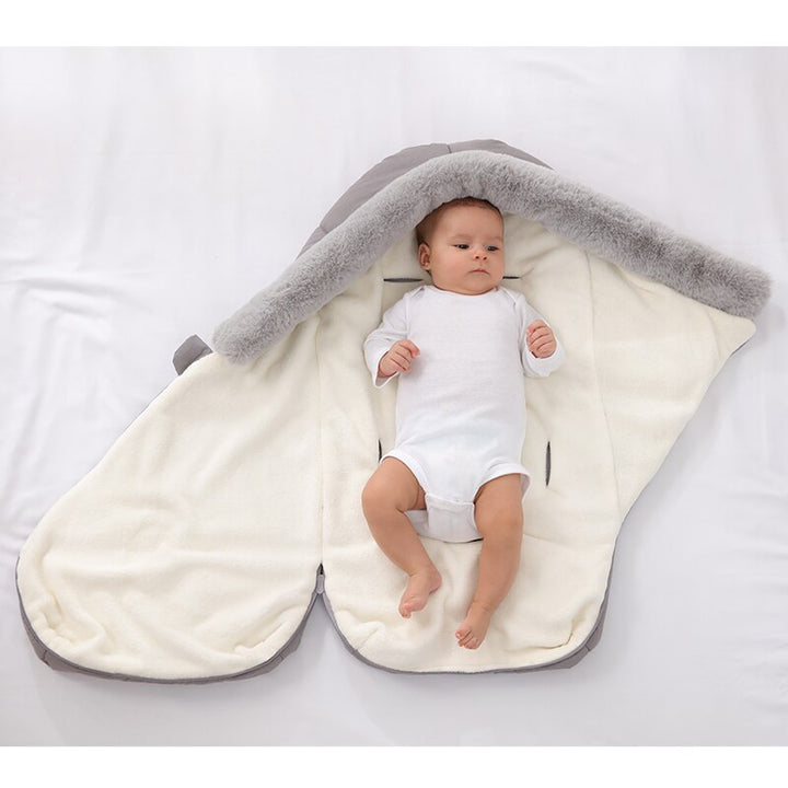 Cozy Winter Sleeping Bag for Newborns with Button Swaddle and Stroller Wrap - Toddler Blanket Included - Totostore