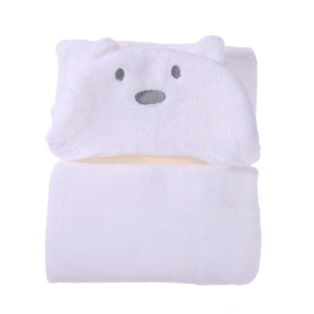 Cute Cartoon Animal Hooded Baby Bathrobe - Soft Newborn Bath Towel with Toddler Wraps - Totostore