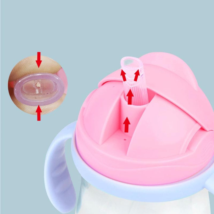 Silica Gel Sippy Cup with Straw - Perfect for Kids Toddlers and Newborns - Totostore