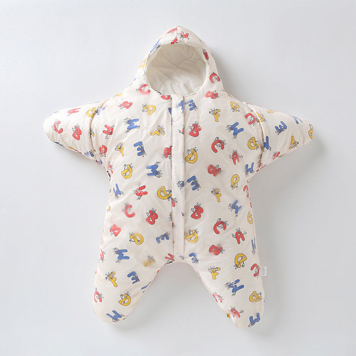 Starfish Lamb Design Baby Sleeping Bag - Thickened Cotton Warm Anti-Kick Quilt Feature - Totostore