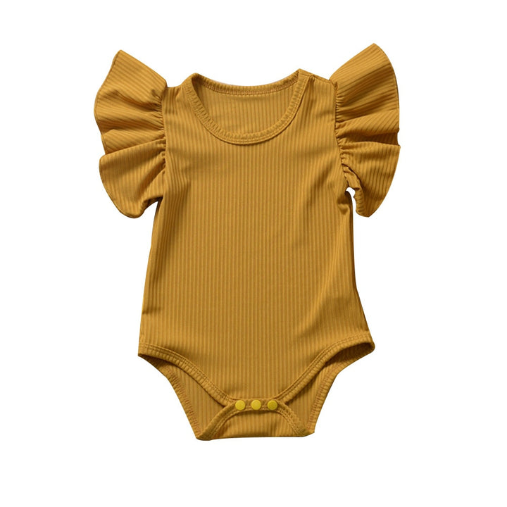 Newborn Cotton Bodysuit Set for Baby Girl Short Sleeve Sunsuit Infant Clothing - Totostore