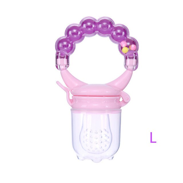 Hot Sale 1 Pcs Food Baby Pacifiers Nipple Pacifiers for Baby Fruit Feeder Nipples Feeding Safe Pacifier Hand Bell Toy - Totostore