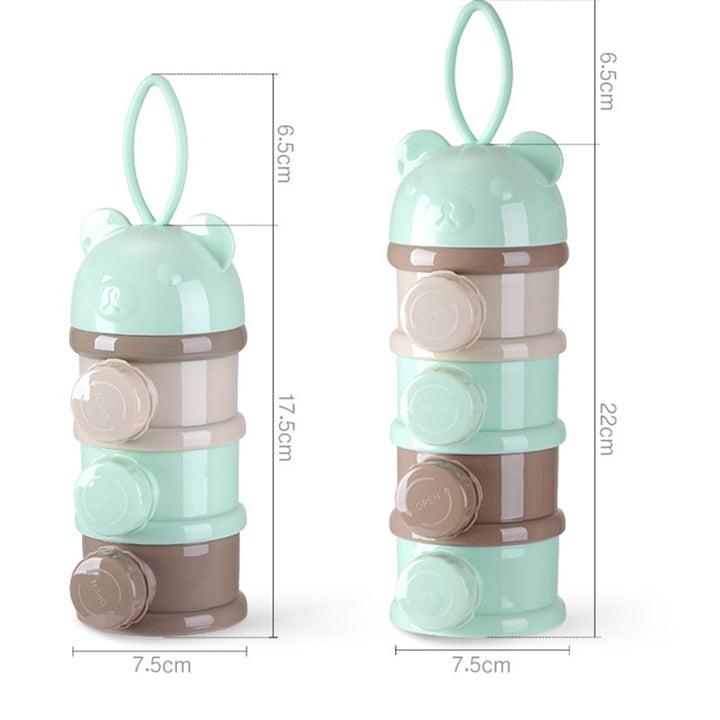 Portable Baby Food Storage- 34 Layers Bear Design for Infant Milk Powder Toddler Snacks More - Totostore