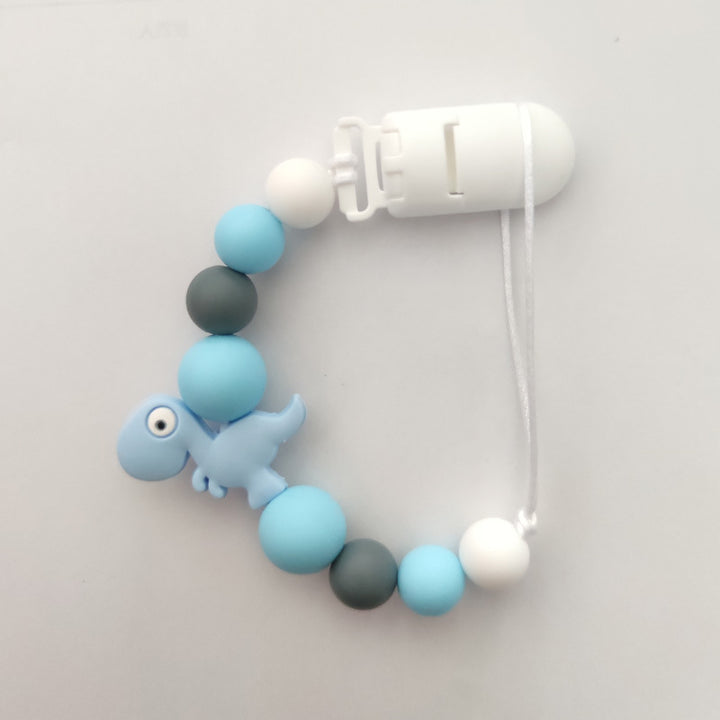 New baby pacifier chain clip teeth glue toy anti-drop chain silicone dinosaur pacifier chain baby products - Totostore