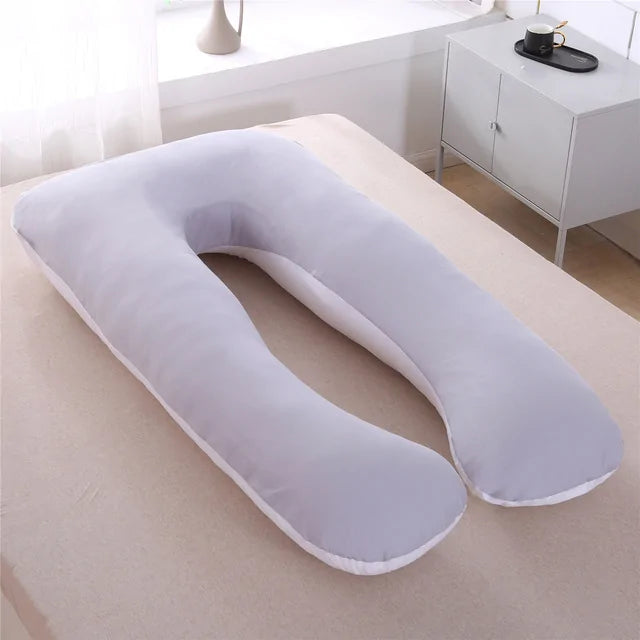 Pregnancy Support Pillow - 100 Cotton U-Shape Rabbit Print for Maternity Side Sleepers - Totostore