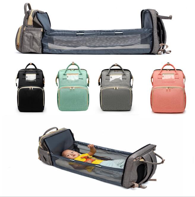 2-in-1 Multifunctional Baby Travel Crib Bag Portable Large Capacity Shoulder Strap - Totostore