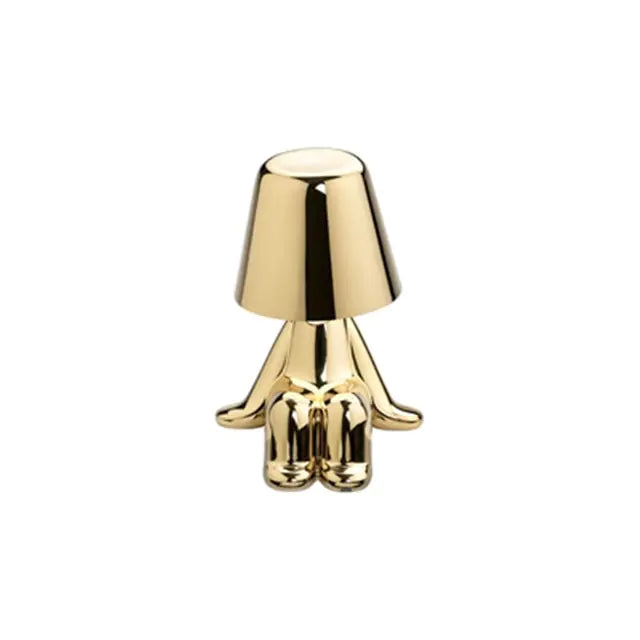 Golden Man Table Lamp - Small Elegant and Unique - Perfect for Any Room - Totostore