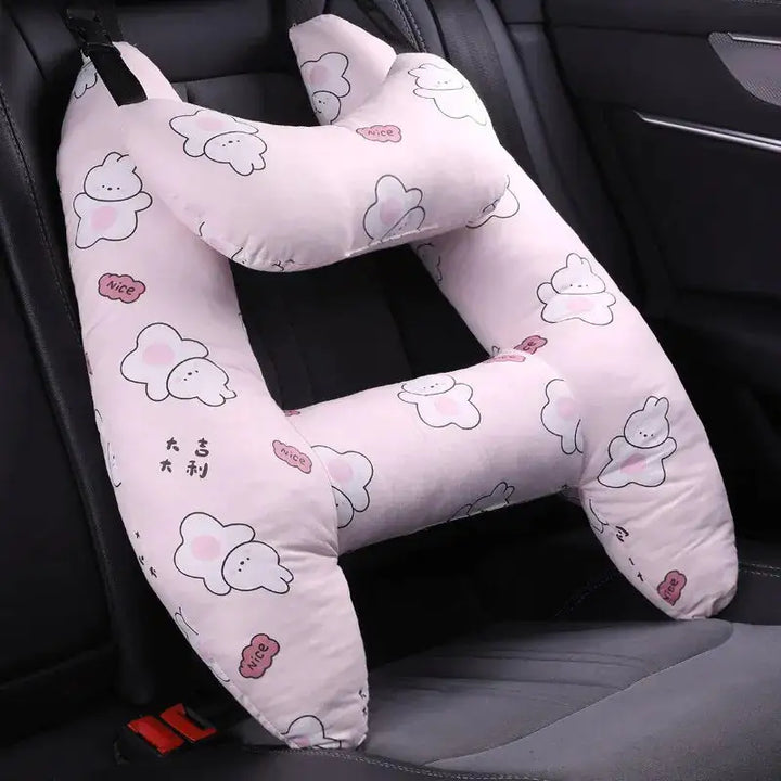 Kids Car Travel Pillow - Comfort for Little Ones on the Go Perfect for Road Trips Airplane Rides or Daily Commutes - Totostore