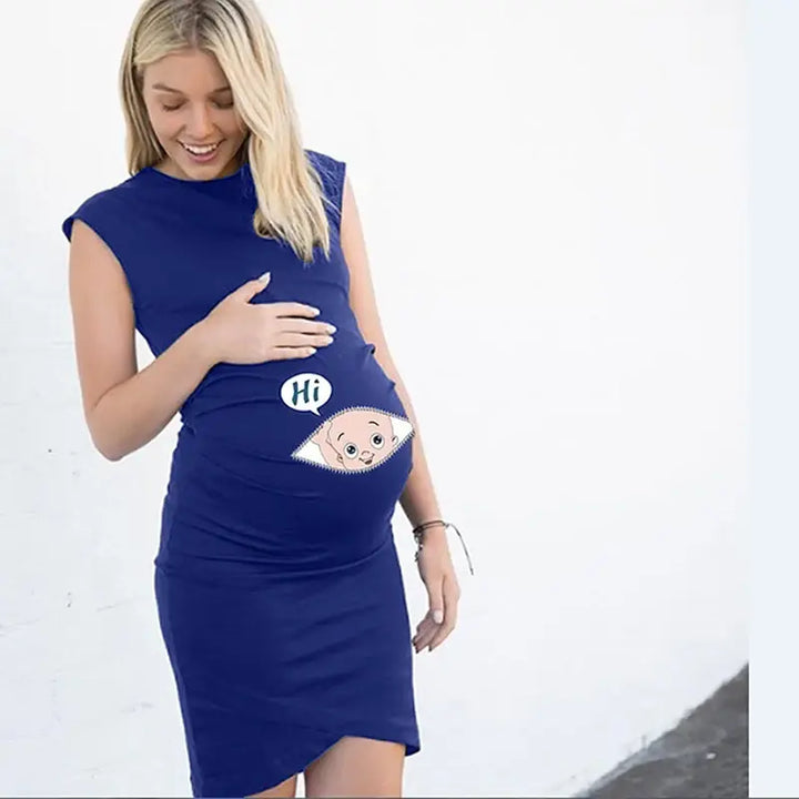 Stylish Maternity Dress Loose Fit and Comfort for Expectant Mothers - Totostore