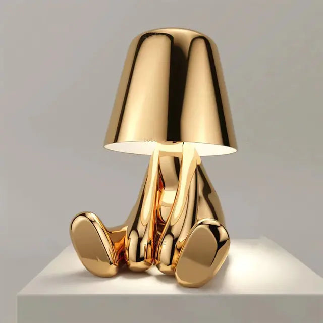 Golden Man Table Lamp - Small Elegant and Unique - Perfect for Any Room - Totostore