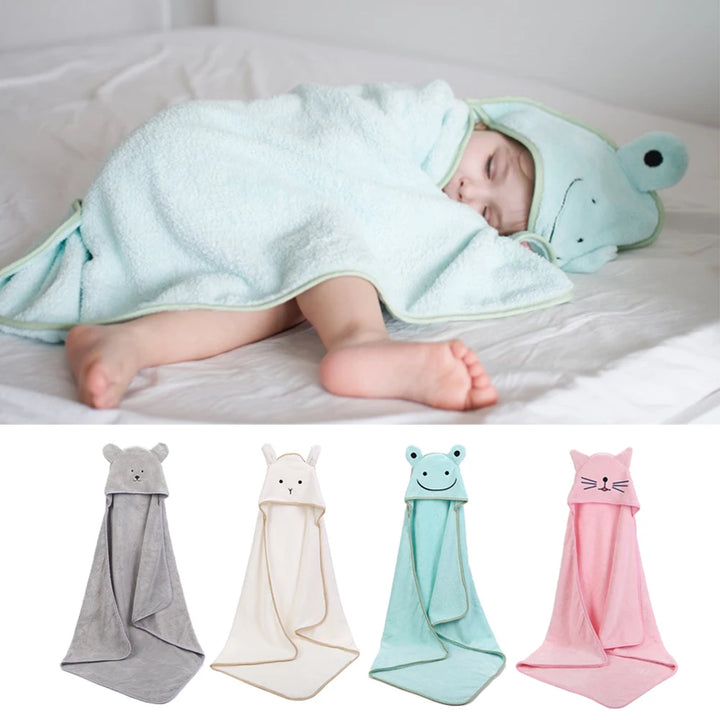 Soft Hooded Baby Poncho Bath Towel - Perfect for Newborns and Infant Bath Time - Totostore