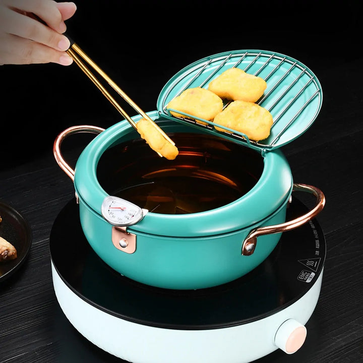 Japanese Tempura Deep Frying Pot with Thermometer - Totostore