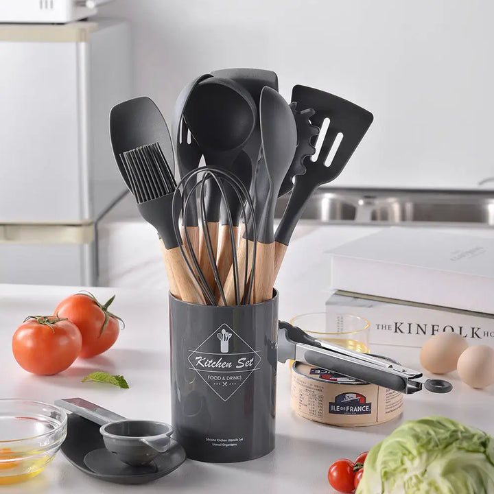 Nordic 12-Piece Silicone Set - Durable Kitchen Utensils for Everyday Use - Totostore