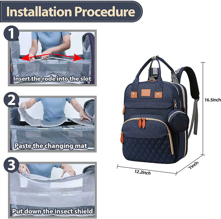 Diaper Station Backpack The Ultimate Convenience for On-the-Go Parents - Totostore