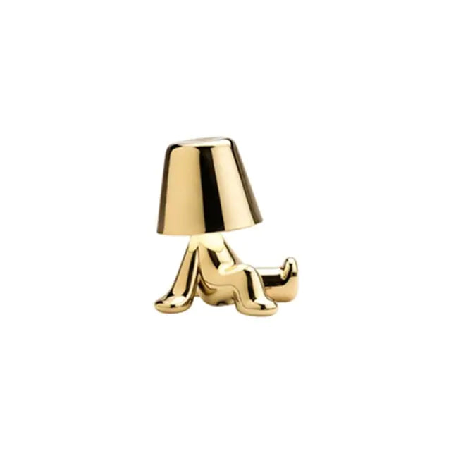 Golden Man Table Lamp - Small Elegant and Unique - Perfect for Any Room - Totostore