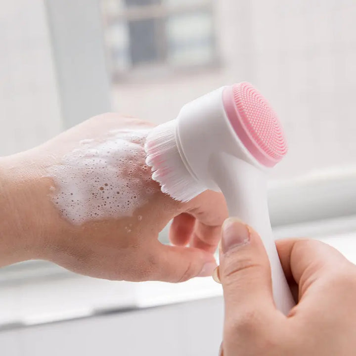 Facial Cleansing Brush - Deep Clean Exfoliate Your Skin Easy to Use Portable - Totostore