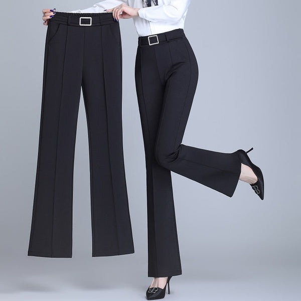 Commuter Casual All-match Wide Leg Pants - High Waist Slimming and Straight with Draping Effect