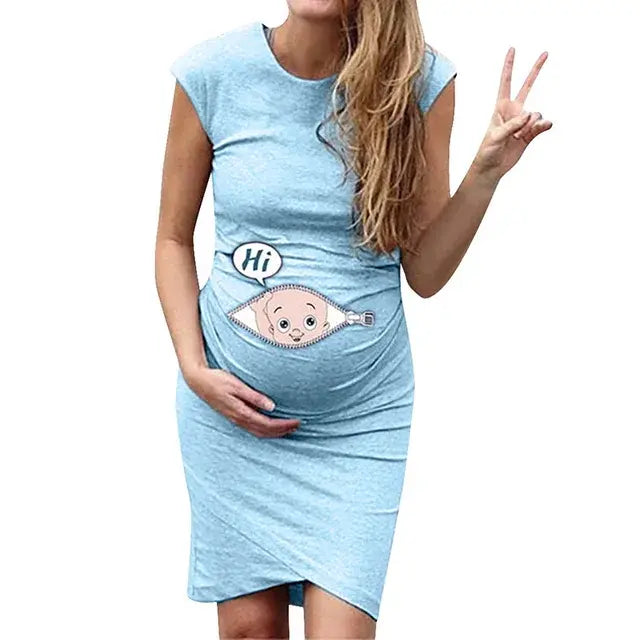 Stylish Maternity Dress Loose Fit and Comfort for Expectant Mothers - Totostore