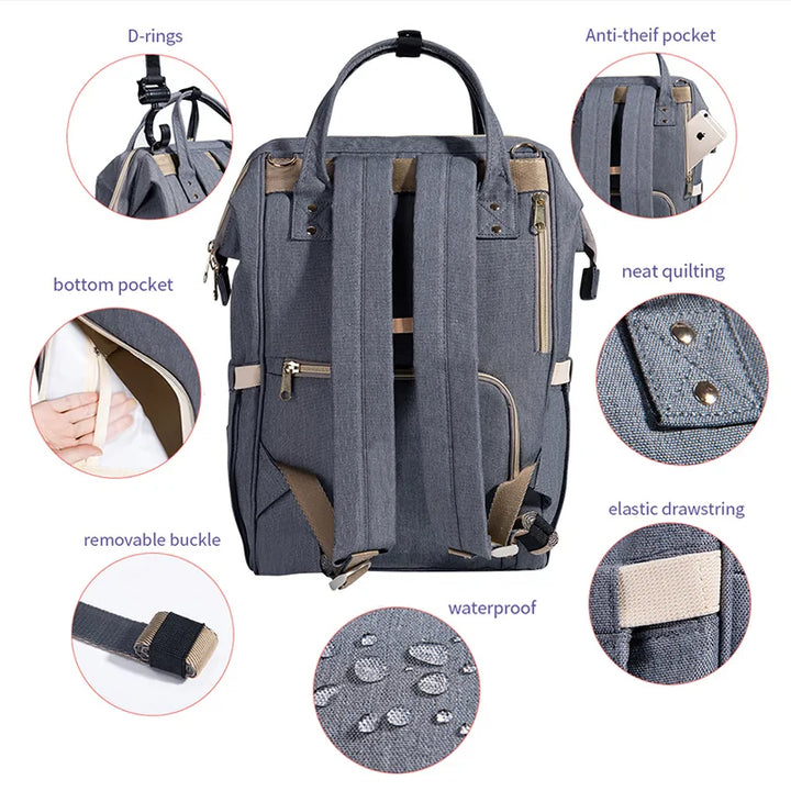 Stylish and Functional Mummy Maternity Diaper Bag - Perfect for New Moms - Totostore