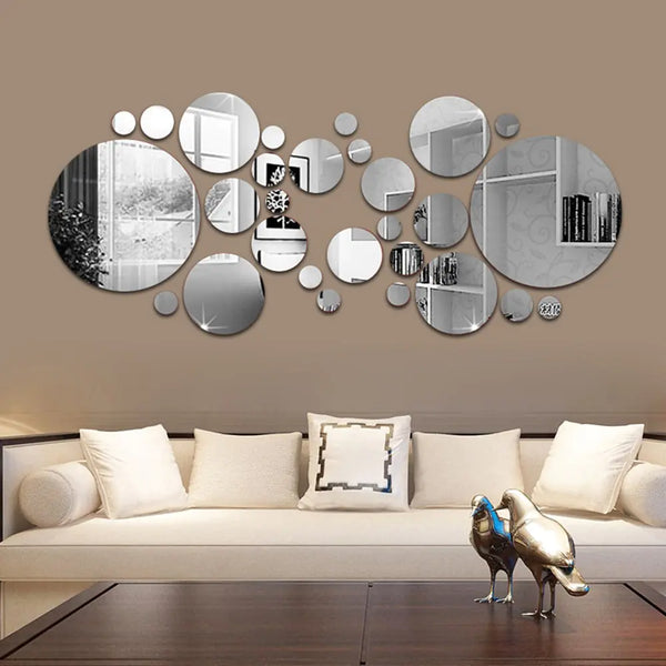 Monogrammed 3D Mirror Wall Sticker - Unique Home Decor Accent - Totostore