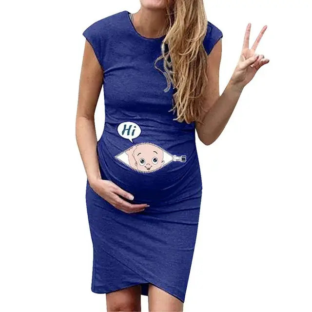 Stylish Maternity Dress Loose Fit and Comfort for Expectant Mothers - Totostore