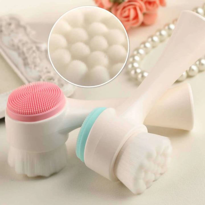 Facial Cleansing Brush - Deep Clean Exfoliate Your Skin Easy to Use Portable - Totostore