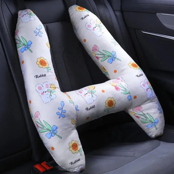 Kids Car Travel Pillow - Comfort for Little Ones on the Go Perfect for Road Trips Airplane Rides or Daily Commutes - Totostore