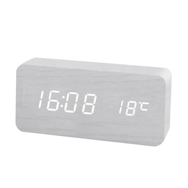 Wooden Digital Alarm Clock - Stylish and Functional Home Decor Keywords Wooden Digital Alarm Clock Home Decor - Totostore