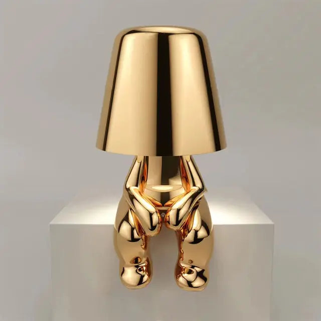 Golden Man Table Lamp - Small Elegant and Unique - Perfect for Any Room - Totostore