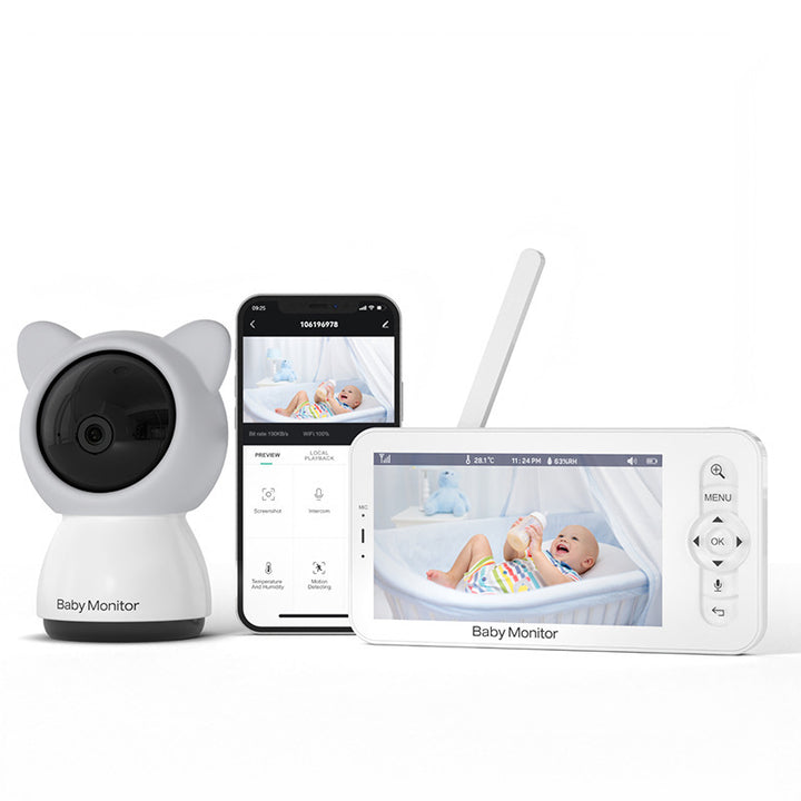 5-Inch HD Wireless Baby Monitor - Perfect for Peaceful Parenting - Totostore