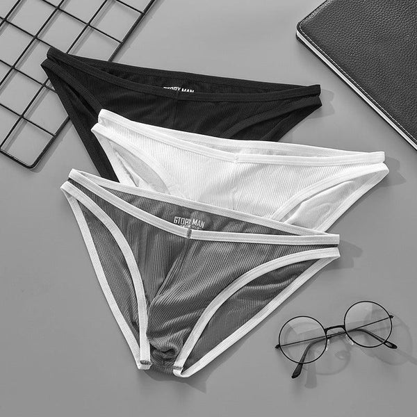 Mens U Convex Single Layer Briefs - V-Shaped Waist Comfortable Underwear