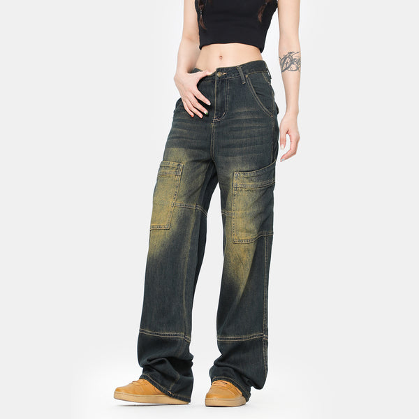 Vintage American Retro Wide Leg Jeans - Premium Fashion Brand for Men  Women