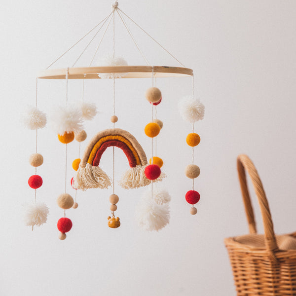 Round Rainbow Ball Baby Bed Pendant - Colorful Simple and Fun - Totostore