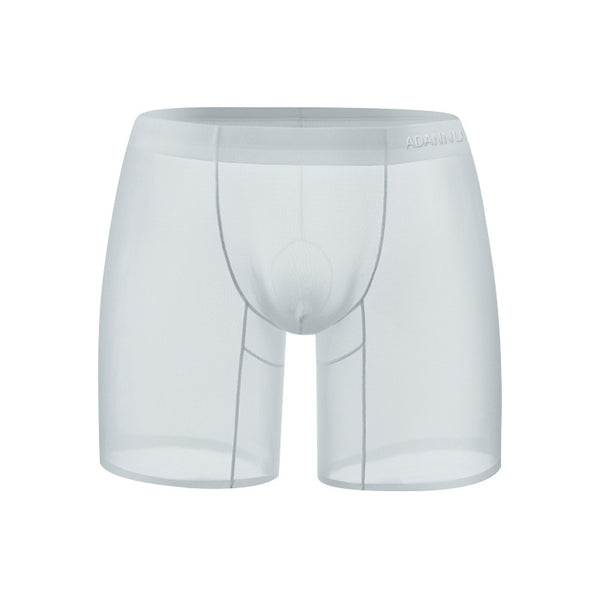 Transparent Mesh Mens Boxers - Solid Color Underwear for Comfort and Style