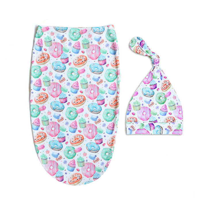 Sweet Dreams Baby Sleeping Bag Set with Knotted Beanie and Hair Band - Totostore