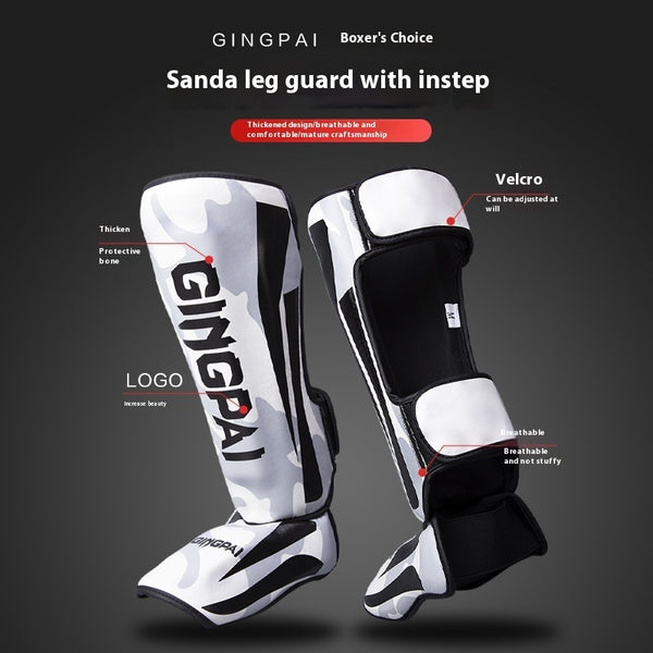 Thickened Sanda Shin  Instep Guard Gear - Protective for Full Contact Sports