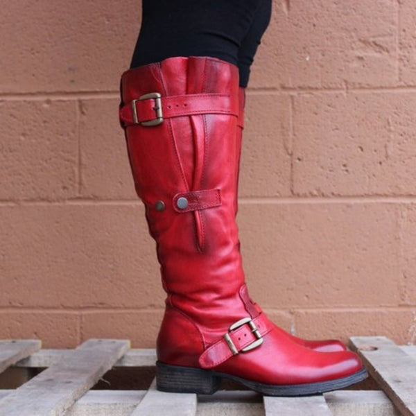 Stylish Tall Knight Boots with Low Heel - Perfect for Casual or Formal Wear