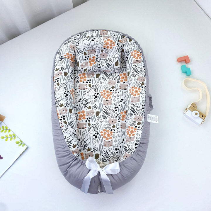 Portable Pure Cotton Baby Nest Bed Newborn Baby Bed for Co-Sleeping In-Bed Bb with Carry Handles - Totostore