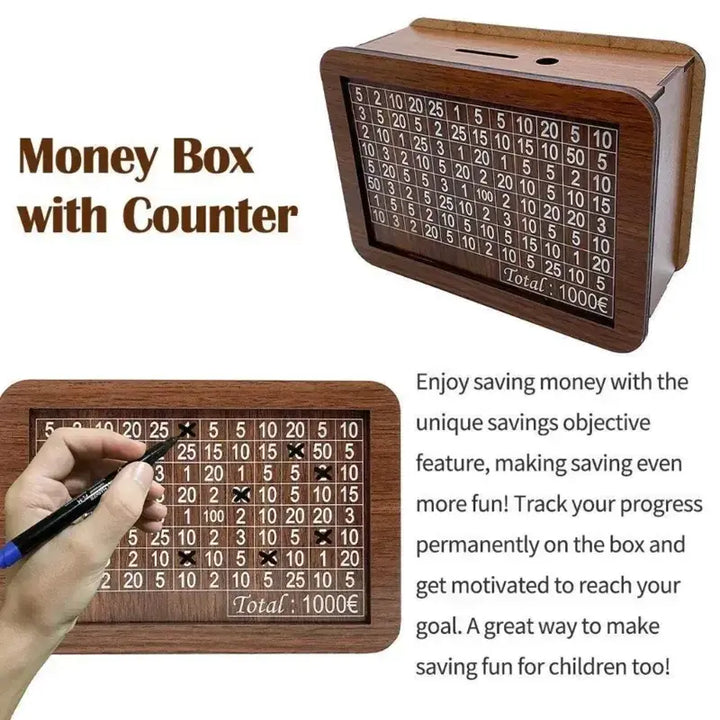 Handmade Wooden Money Box - Perfect for Saving and Gifting - SEO optimized - Totostore