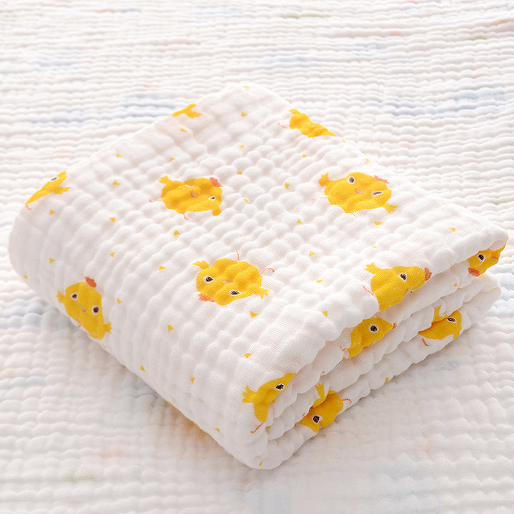 Six-Layer Seersucker Quilt Baby Bath Towel - Soft and Luxurious - Totostore