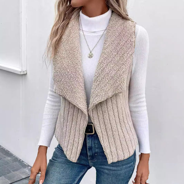 Elegant Fashion Plush Vest for Women - All-Matching Stylish Design