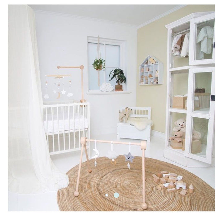 Beech Hanging Rotary Bell Bed Stand for Soothing Babys Slumber - Perfect for Little Ones - Totostore