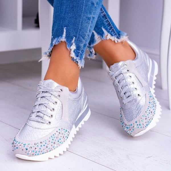 Plus Size Rhinestone Leisure Running Shoes for Women - New Fashion Must-Have