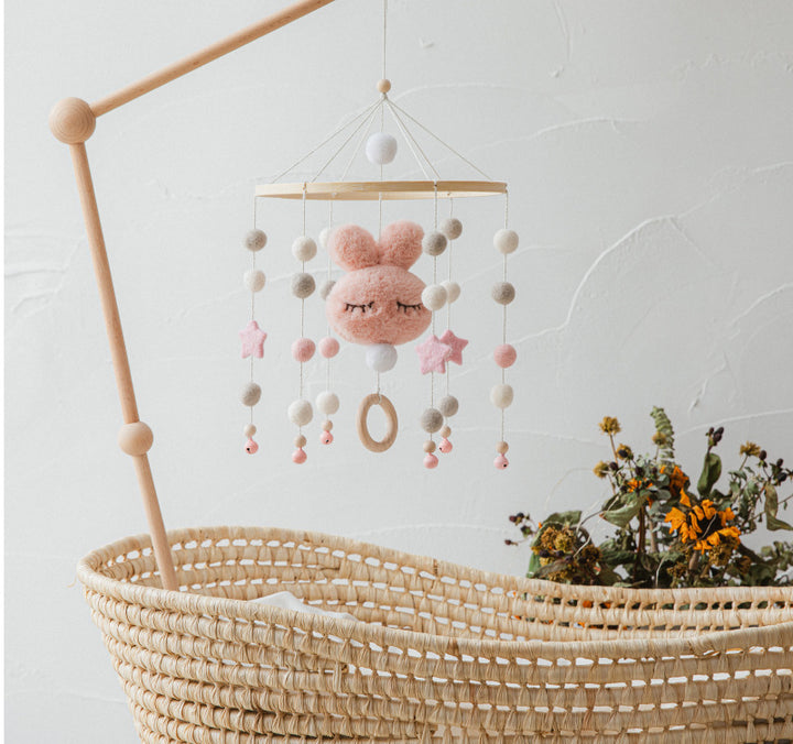 Beech Hanging Rotary Bell Bed Stand for Soothing Babys Slumber - Perfect for Little Ones - Totostore