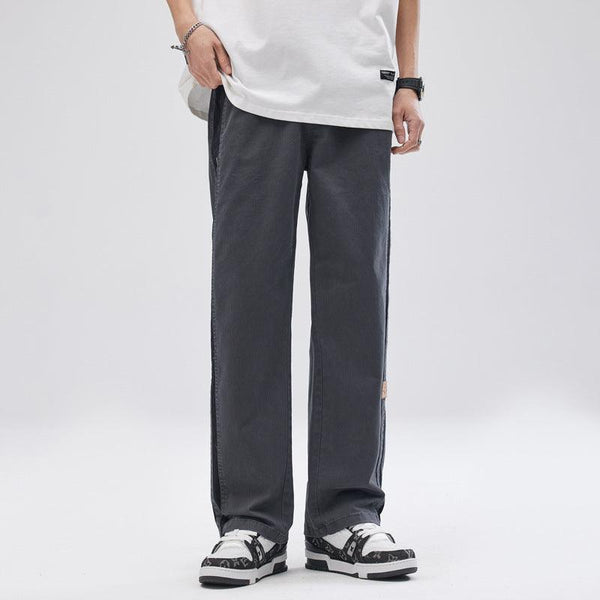 Mens Retro Patchwork Striped Casual Pants - Retro Style Stripes for a Casual Look