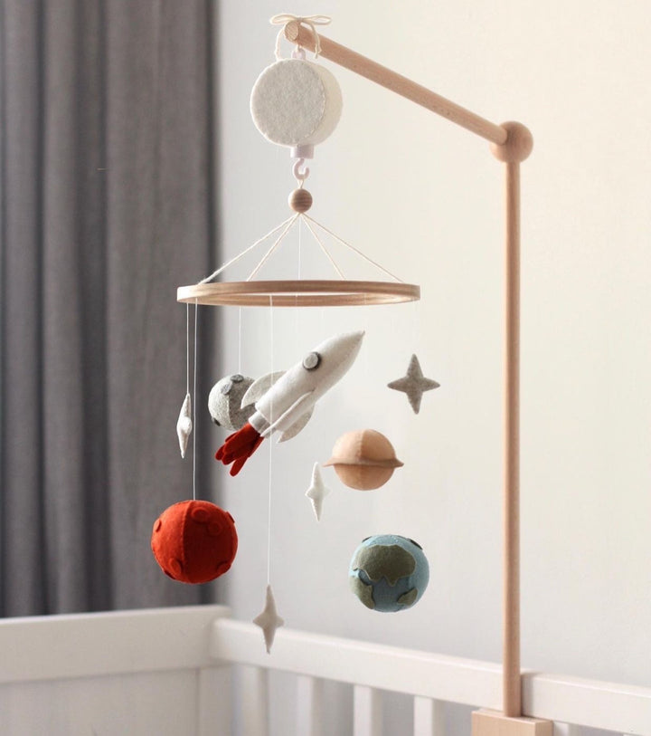 Beech Hanging Rotary Bell Bed Stand for Soothing Babys Slumber - Perfect for Little Ones - Totostore