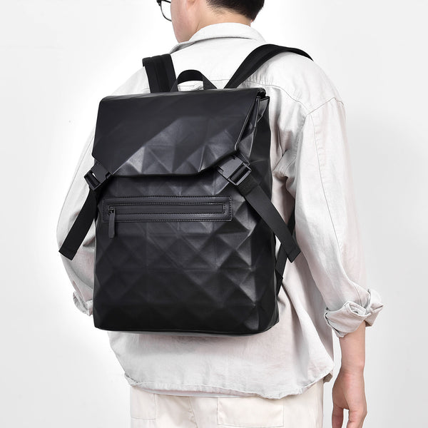 Mens Diamond Lattice Casual Backpack - Stylish  Durable