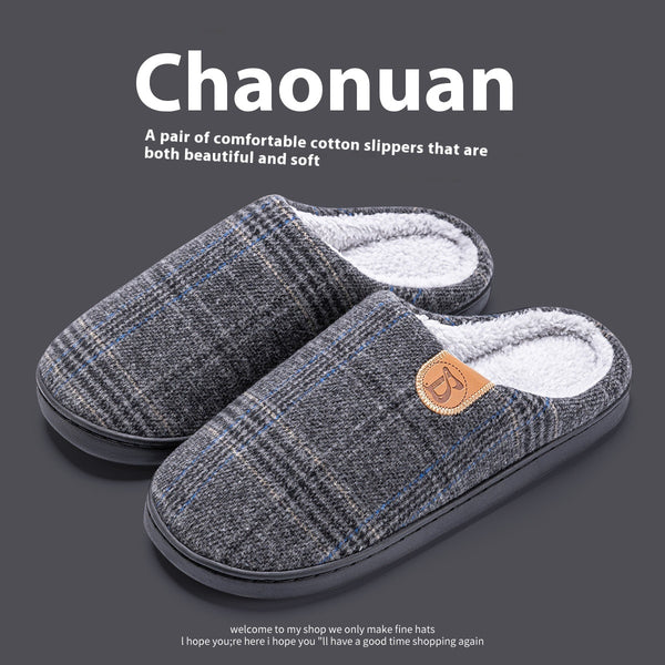 Mens Cotton Winter Slippers for Comfortable Indoor Wear - Perfect for Home Use