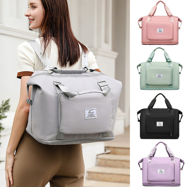 Folding Travel Bags for Women - Backpack Handbag Shoulder Bag Gym Fitness Weekender Overnight