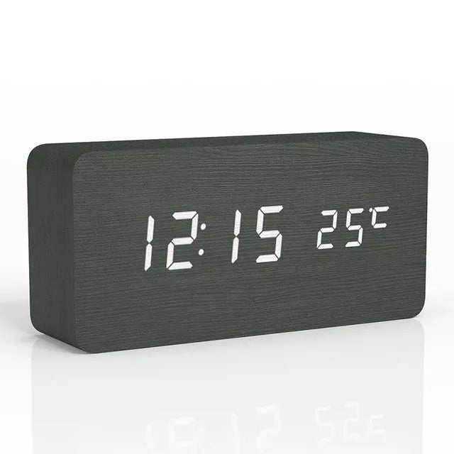 Wooden Digital Alarm Clock - Stylish and Functional Home Decor Keywords Wooden Digital Alarm Clock Home Decor - Totostore